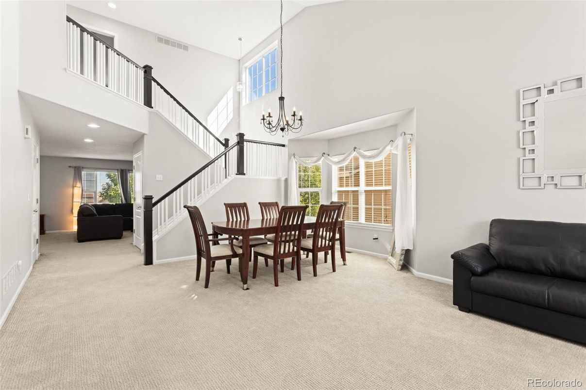 Chandelier, Dining room, Interior, Recessed Lighting