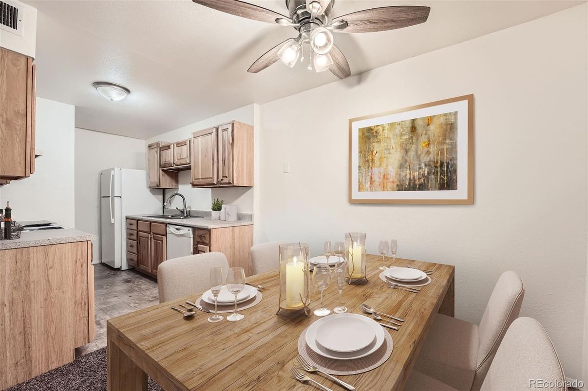 Dining room, Interior, Kitchen