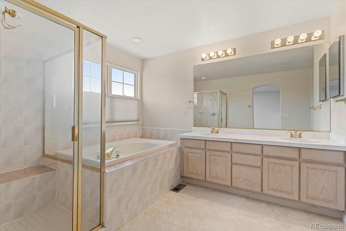 Bathroom, Dual Sink Vanities, Glass Shower, Interior