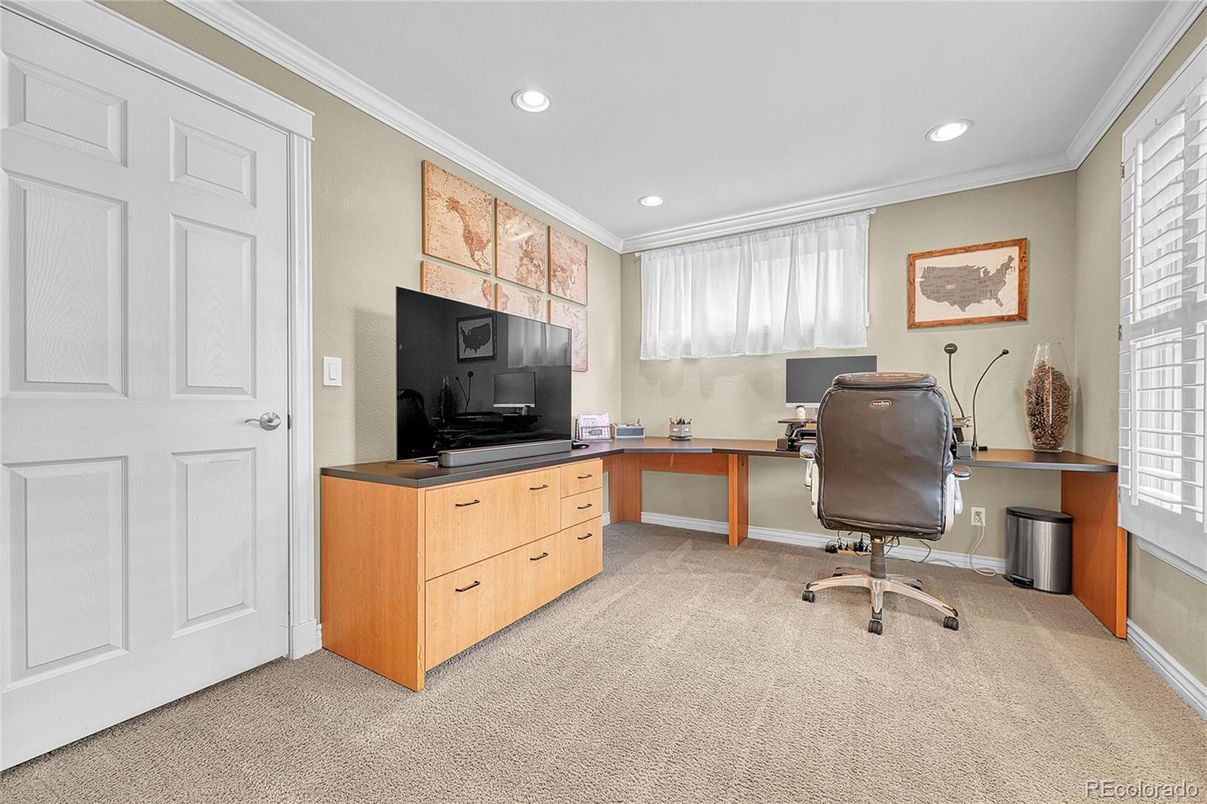 Home Office, Interior, Recessed Lighting