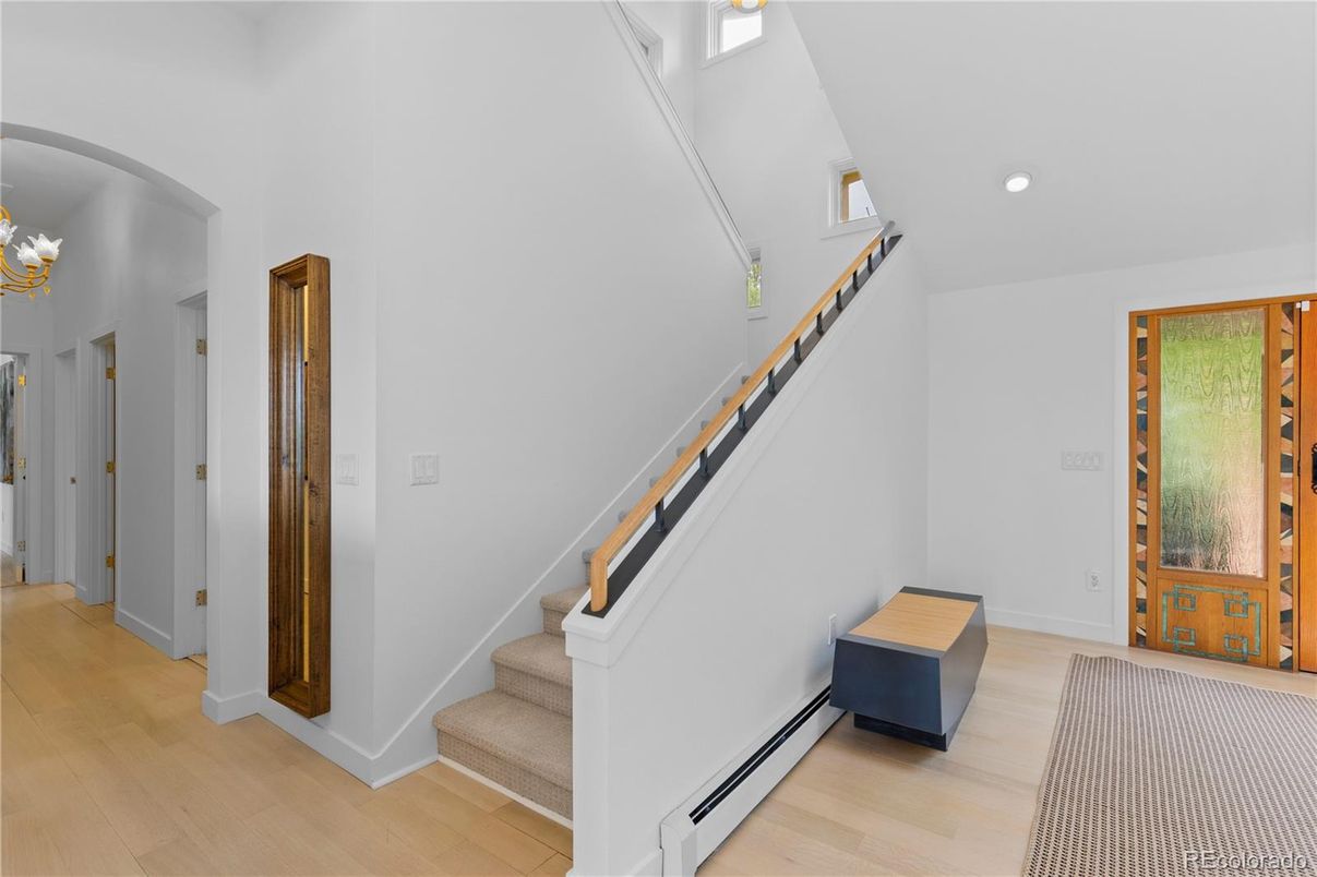 Chandelier, Interior, Recessed Lighting, Wood Texture Flooring