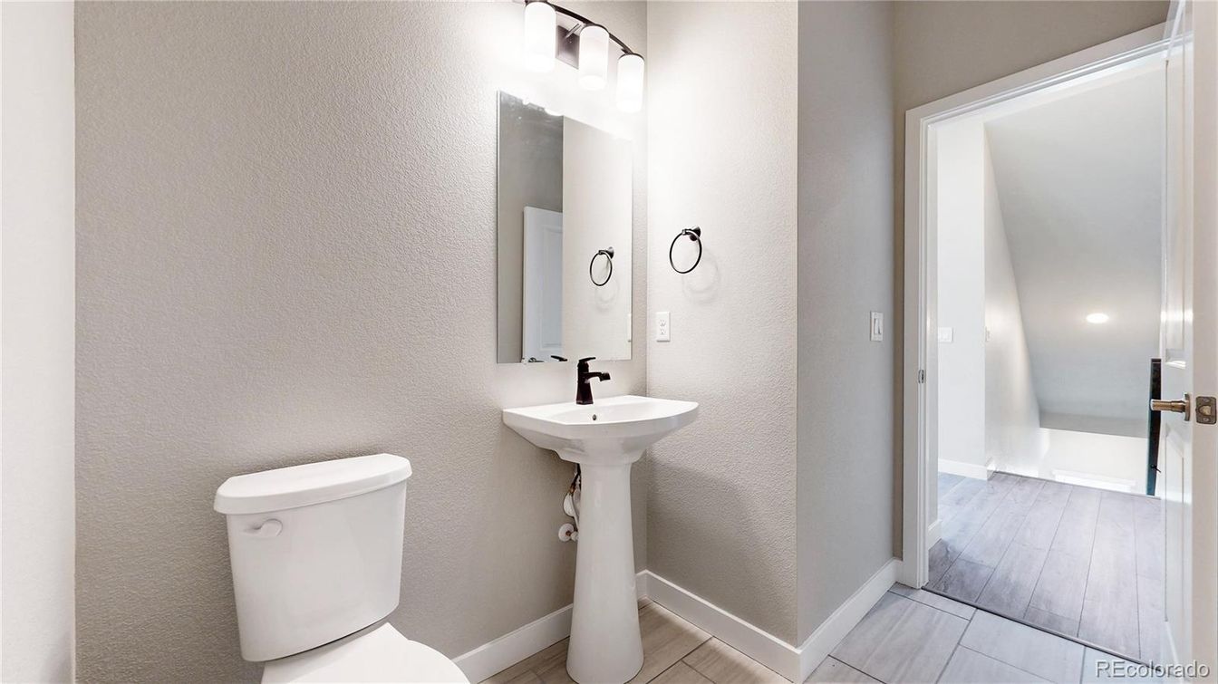 Bathroom, Interior, Recessed Lighting, Wood Texture Flooring