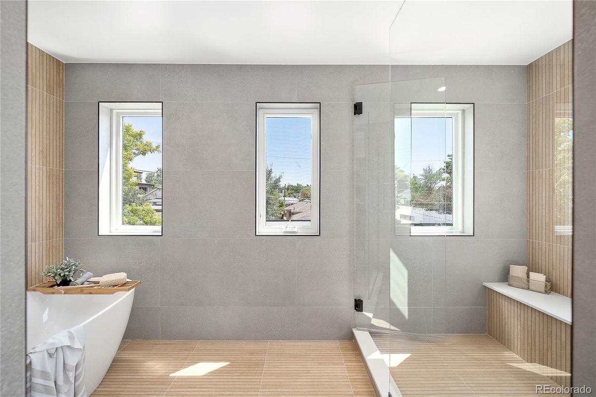Bathroom, Interior, Wood Texture Flooring