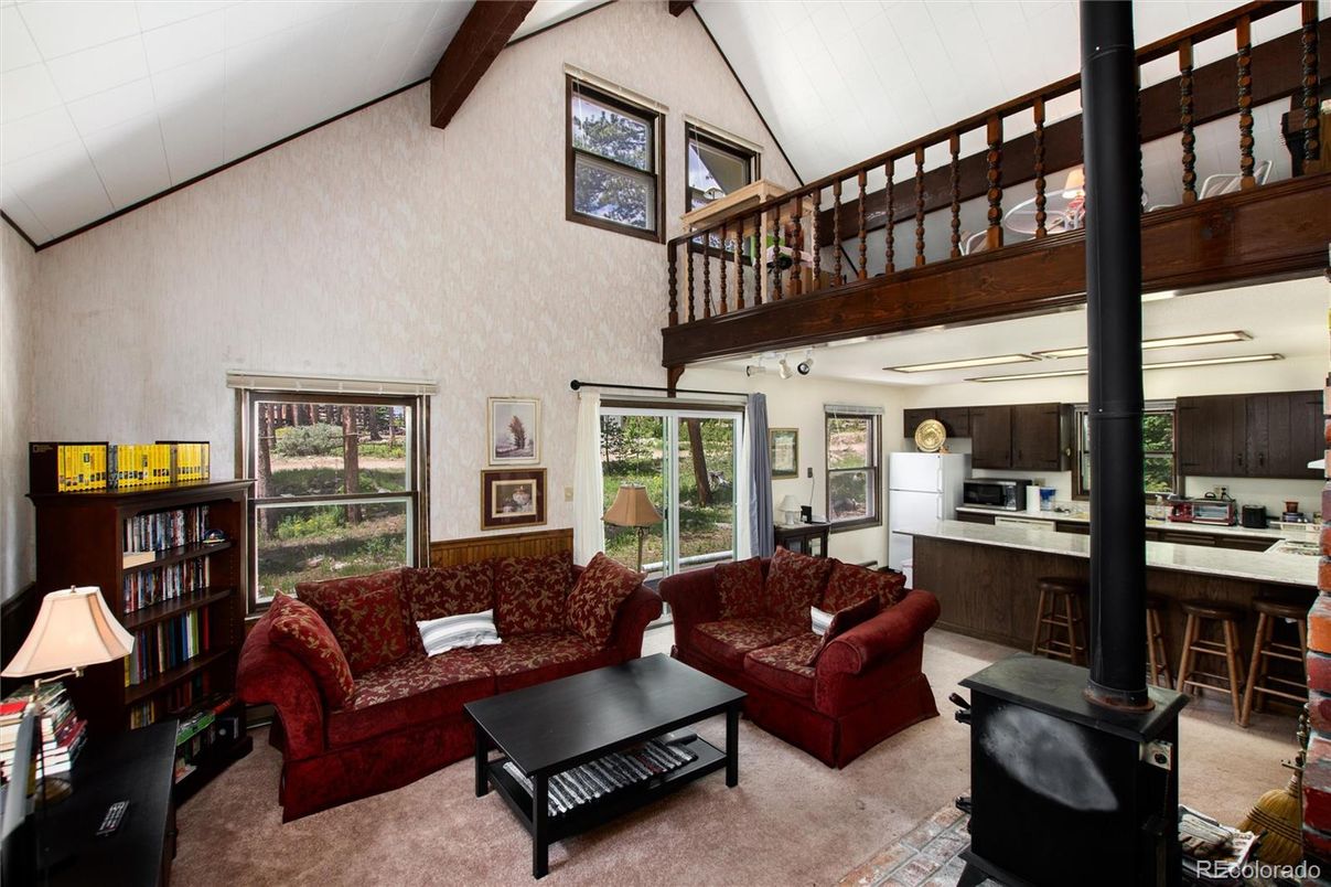 Interior, Kitchen, Living room, Wooden Beams