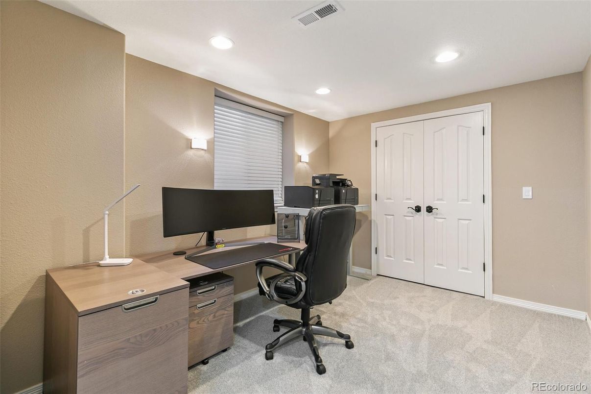 Home Office, Interior, Recessed Lighting
