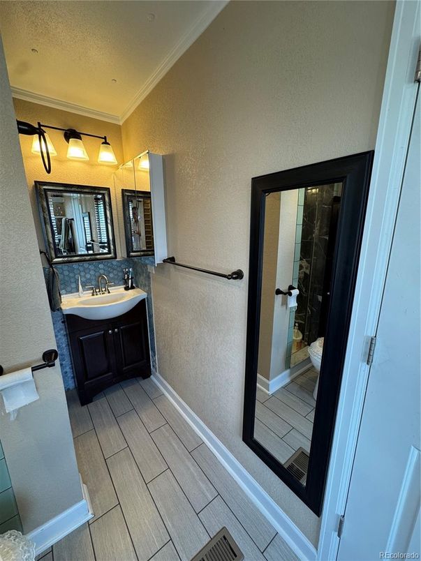 Bathroom, Interior, Wood Texture Flooring