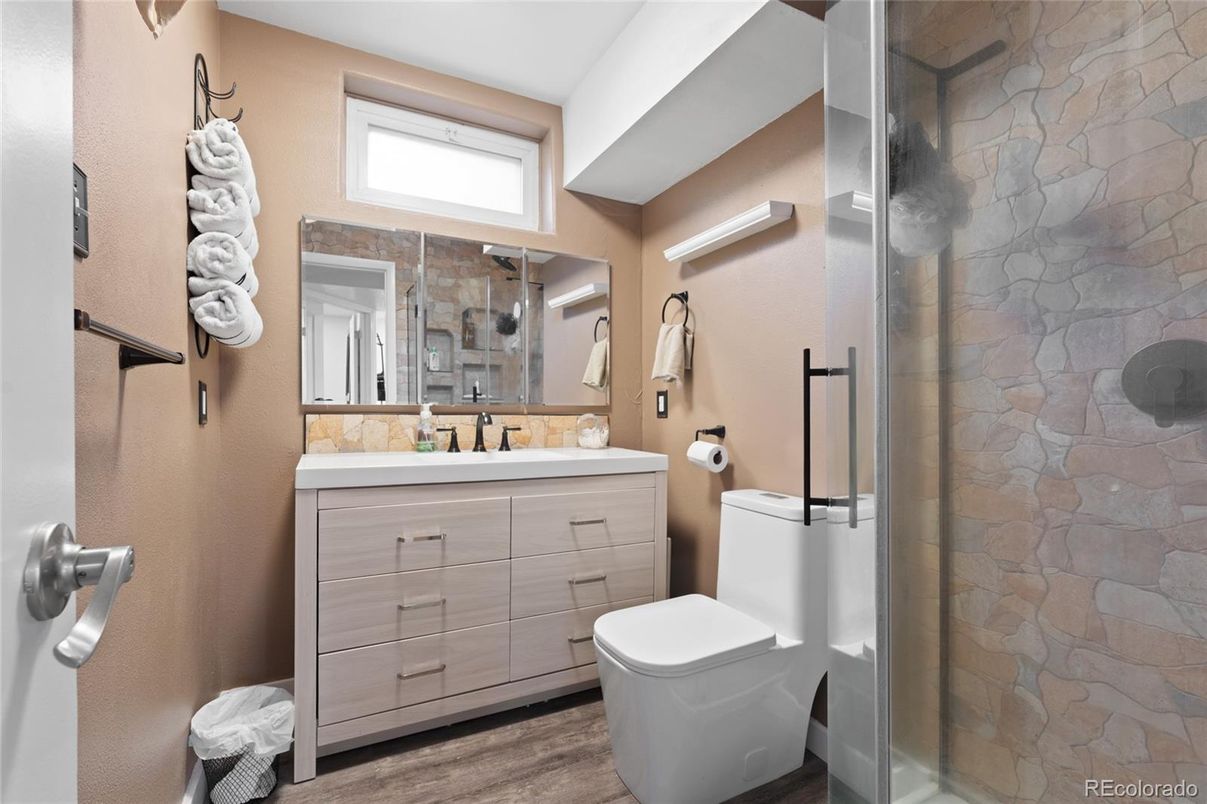 Bathroom, Interior, Wood Texture Flooring