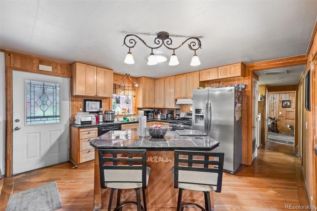 Interior, Kitchen, Wood Texture Flooring