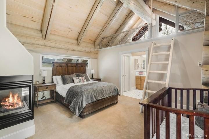 Bedroom, Fireplace, Interior, Wooden Beams, Wooden Ceilings