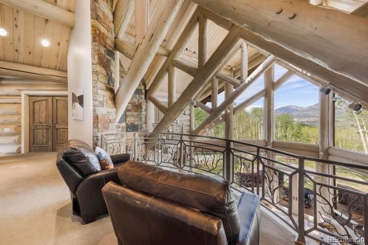 Interior, Living room, Recessed Lighting, Wooden Beams, Wooden Ceilings