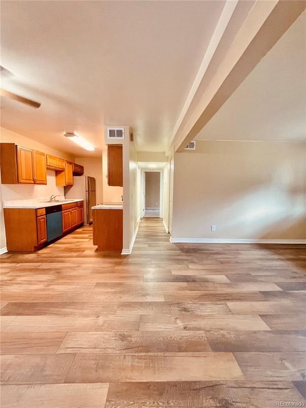Interior, Kitchen, Wood Texture Flooring