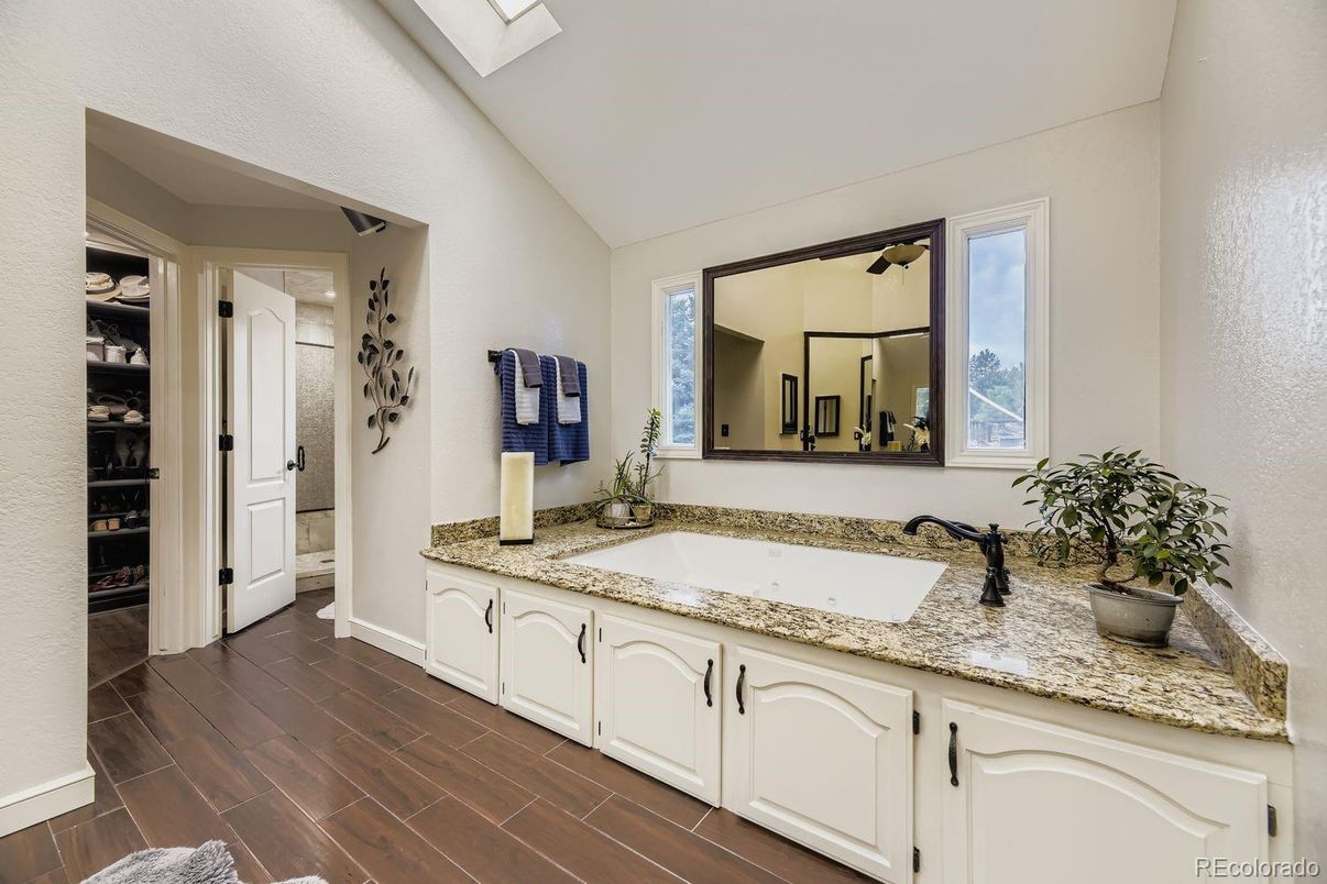 Bathroom, Interior, Wood Texture Flooring