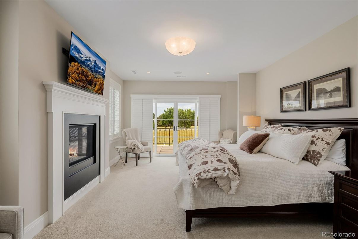 Bedroom, Fireplace, Interior, Recessed Lighting