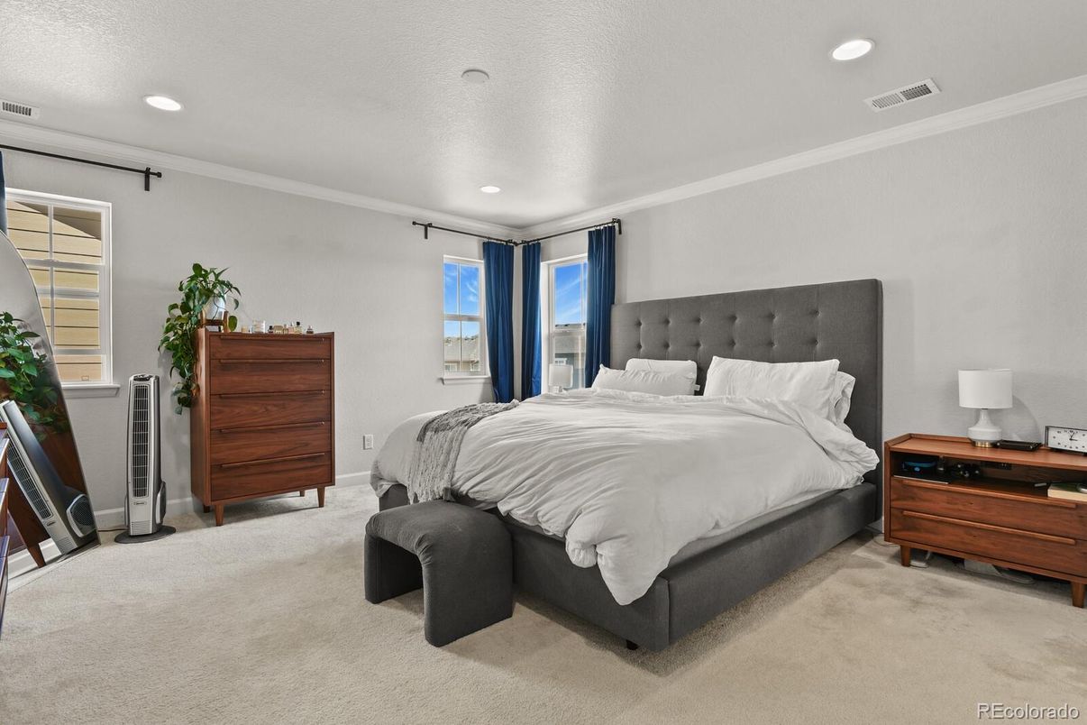 Bedroom, Interior, Recessed Lighting