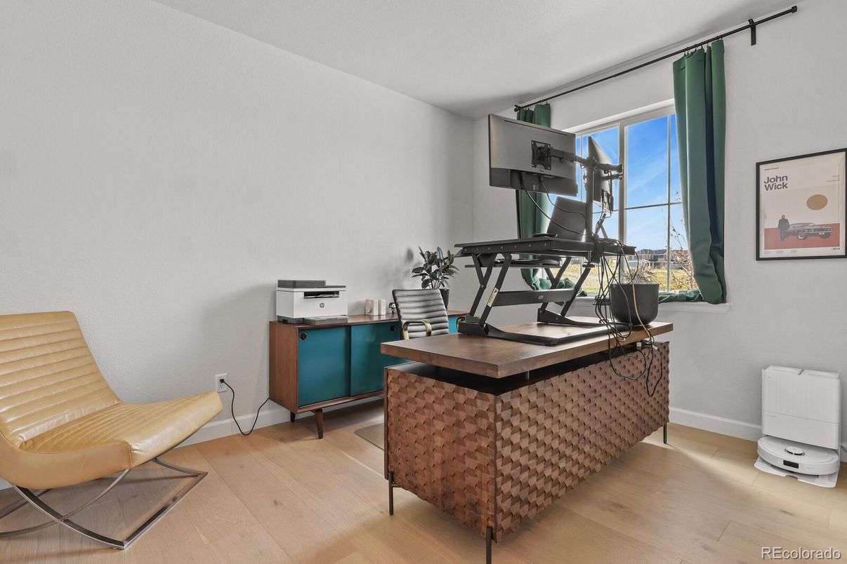 Home Office, Interior, Wood Texture Flooring