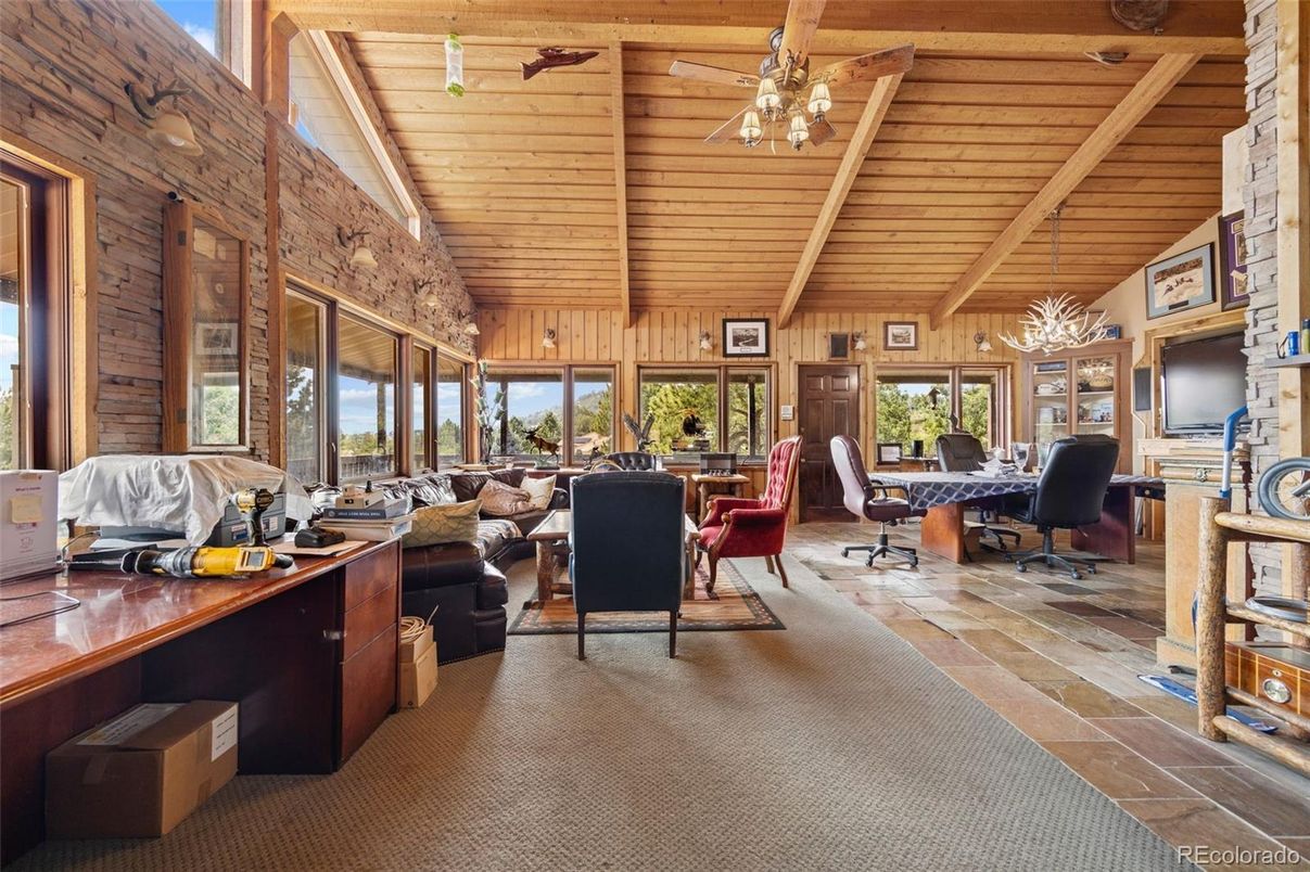 Dining room, Interior, Living room, Wooden Beams, Wooden Ceilings, Wooden Walls
