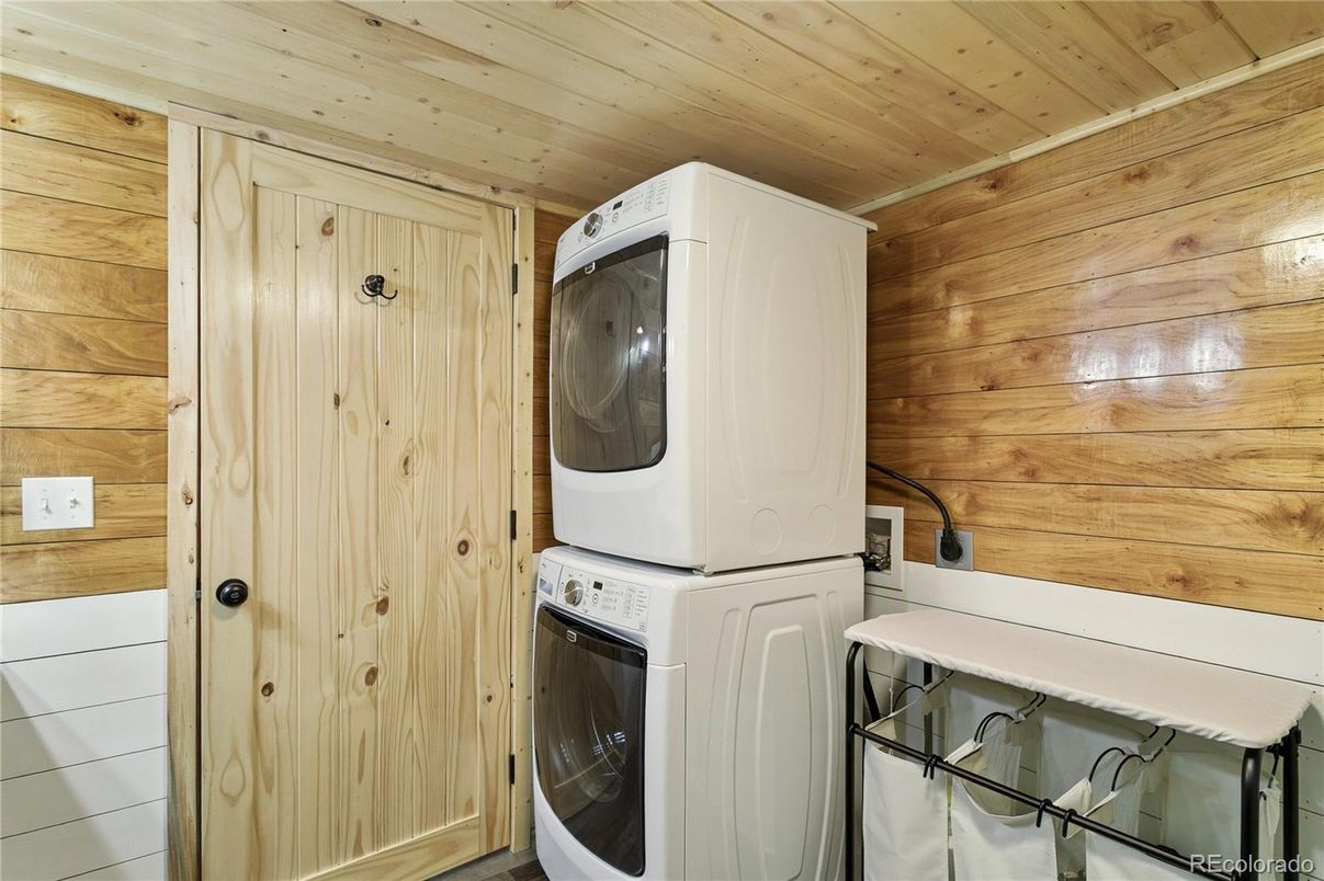 Interior, Utility Closets, Washer, Wooden Ceilings, Wooden Walls