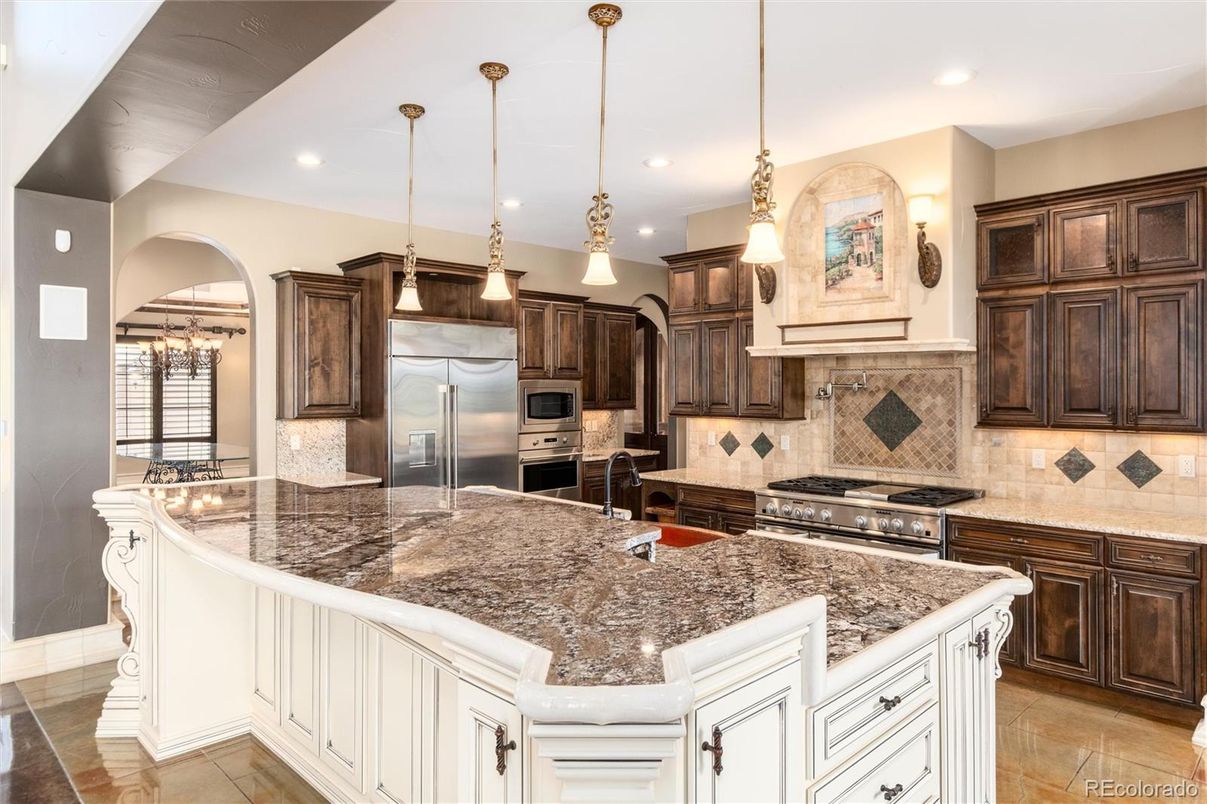 Interior, Kitchen, Pendant Lights, Recessed Lighting, Stainless Steel Appliances
