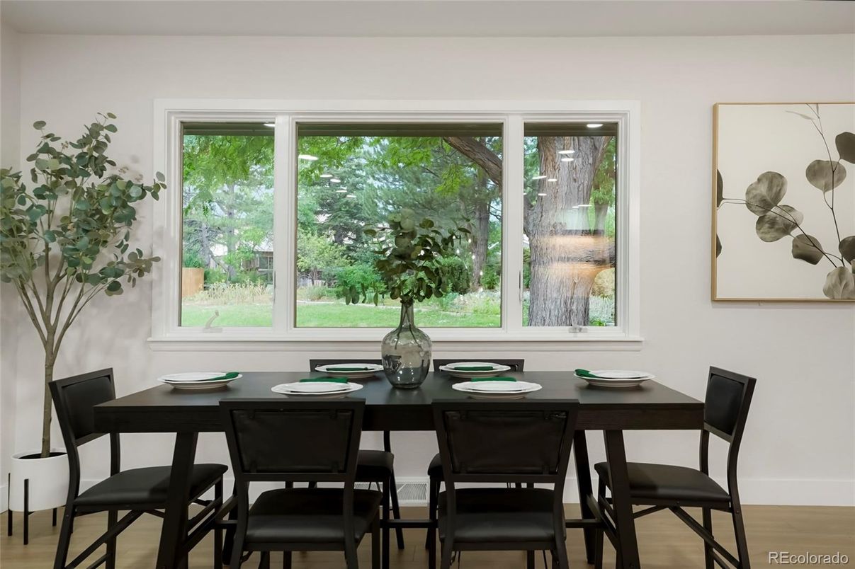 Dining room, Interior, Wood Texture Flooring