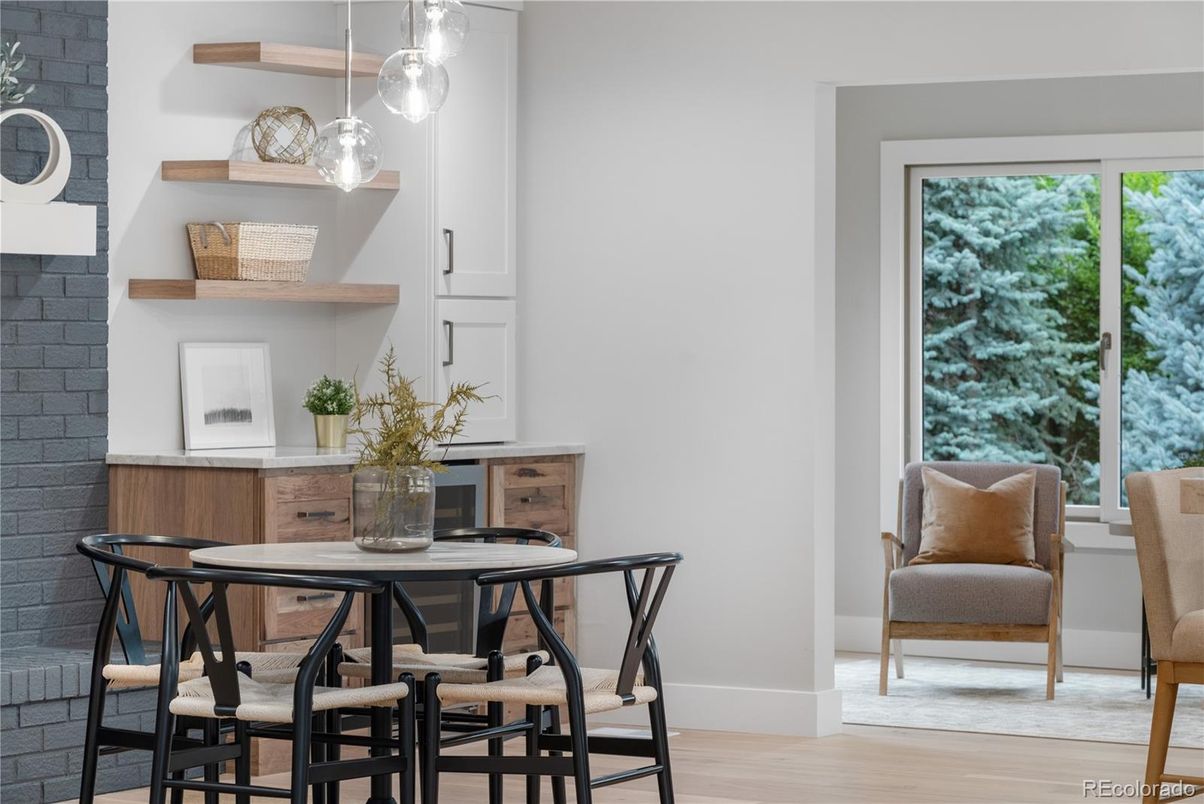 Dining room, Interior, Wood Texture Flooring