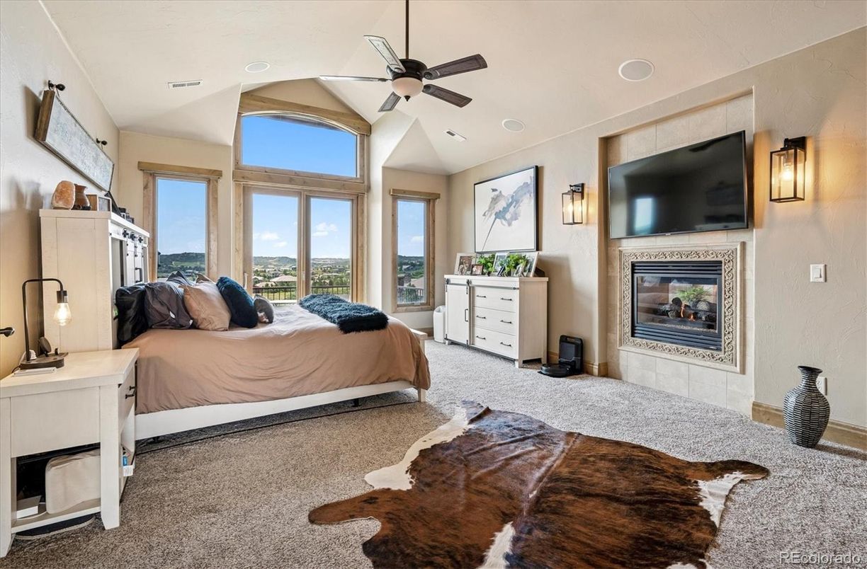 Bedroom, Fireplace, Interior, Recessed Lighting