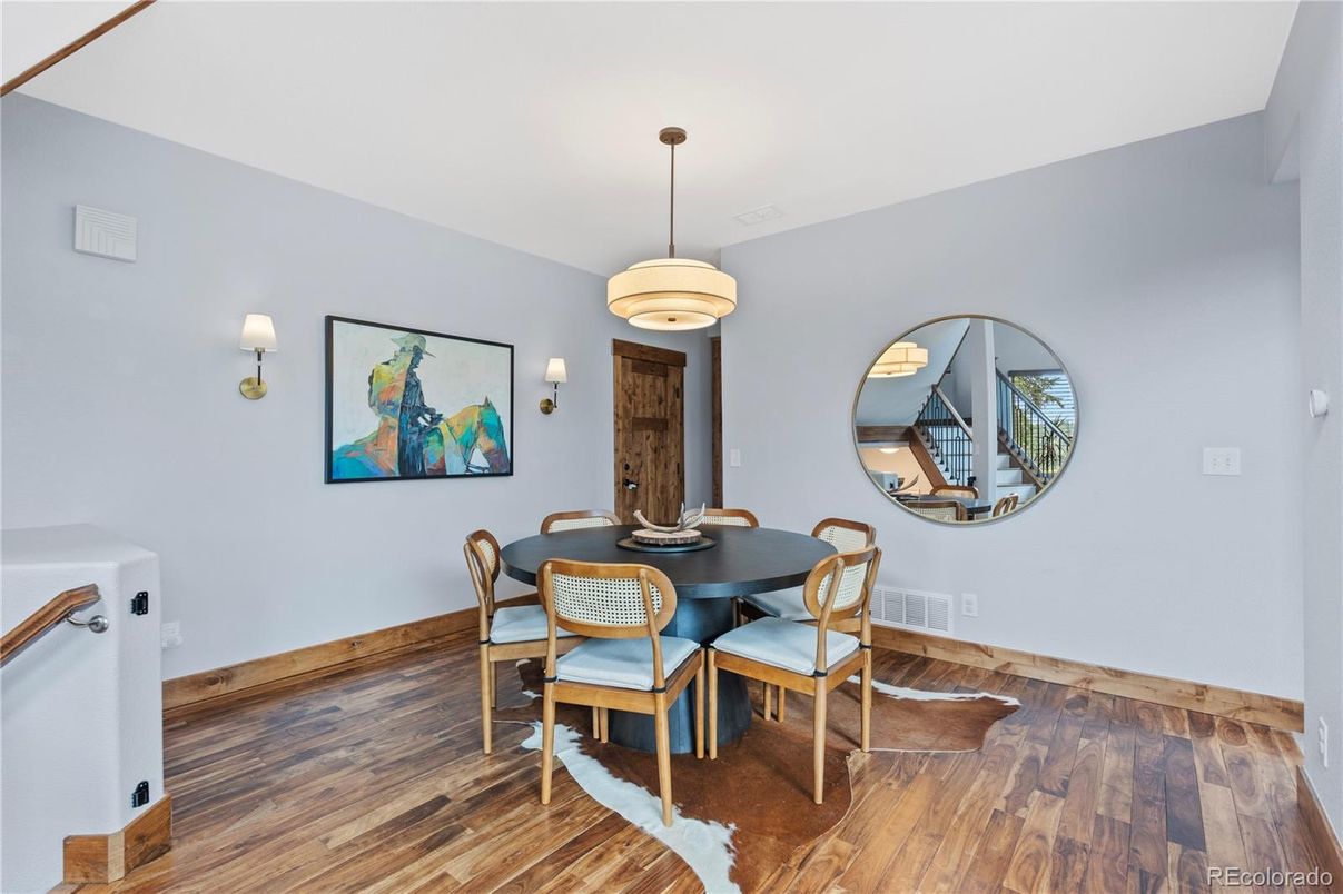 Dining room, Interior, Wood Texture Flooring