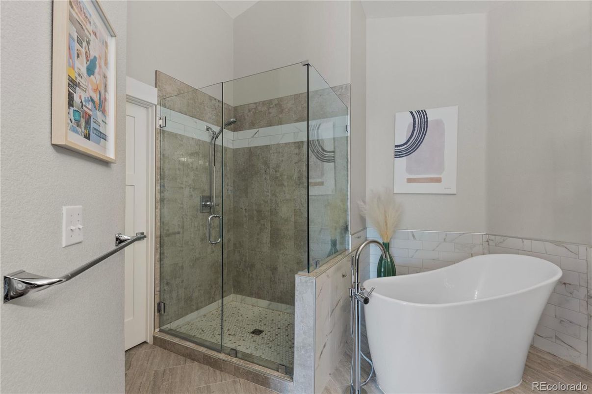 Bathroom, Free Standing Baths, Glass Shower, Interior