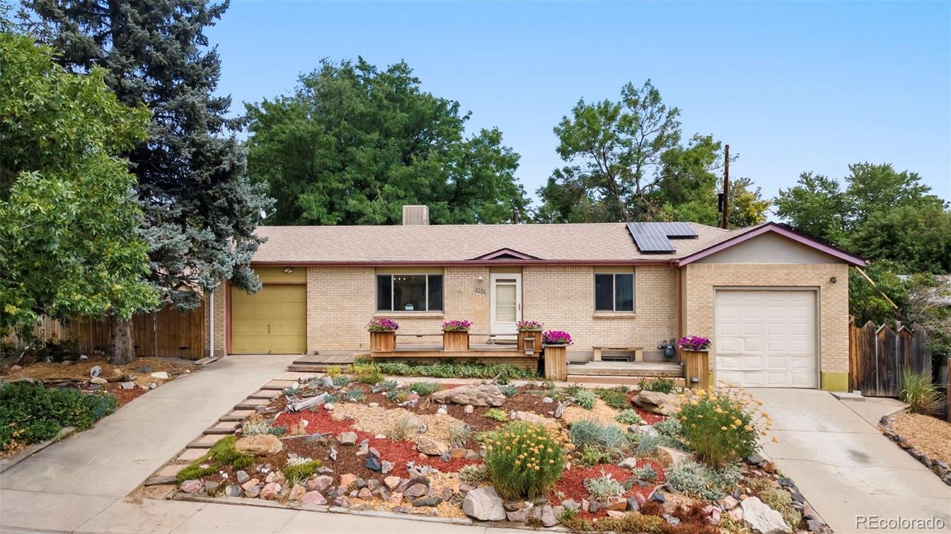 Attached, Exterior, Facade, Brick Facade, Solar Panels, Ranch