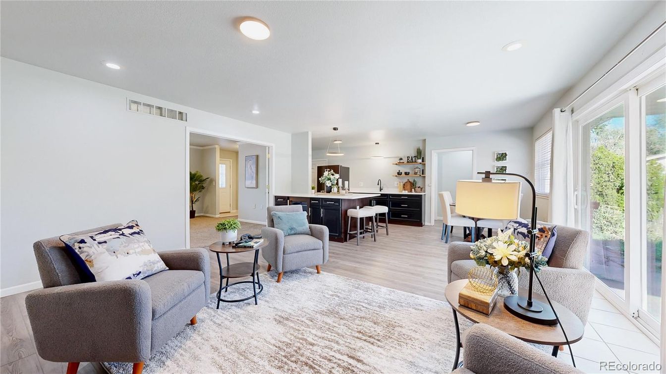 Home Office, Interior, Living room, Recessed Lighting, Wood Texture Flooring