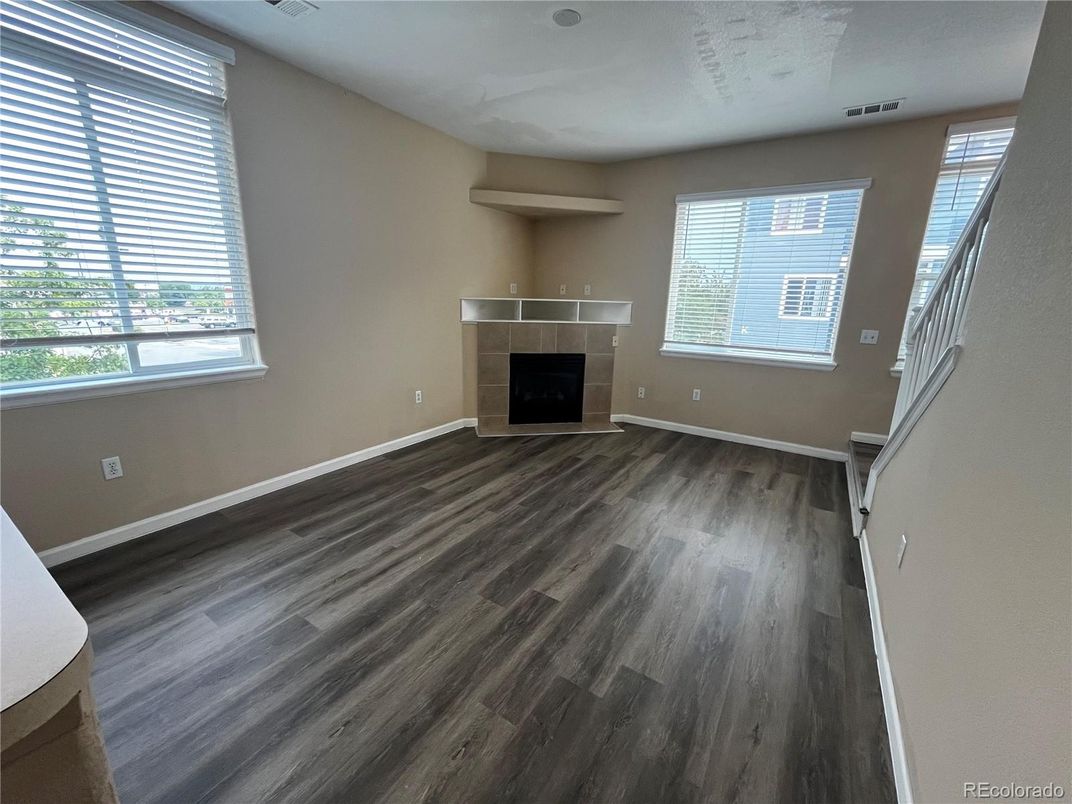 Empty room, Fireplace, Interior, Wood Texture Flooring