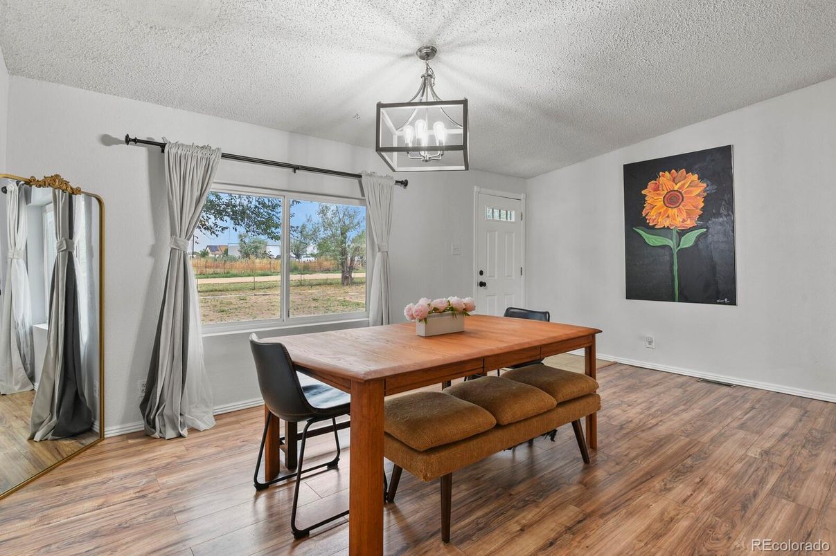 Dining room, Interior, Wood Texture Flooring