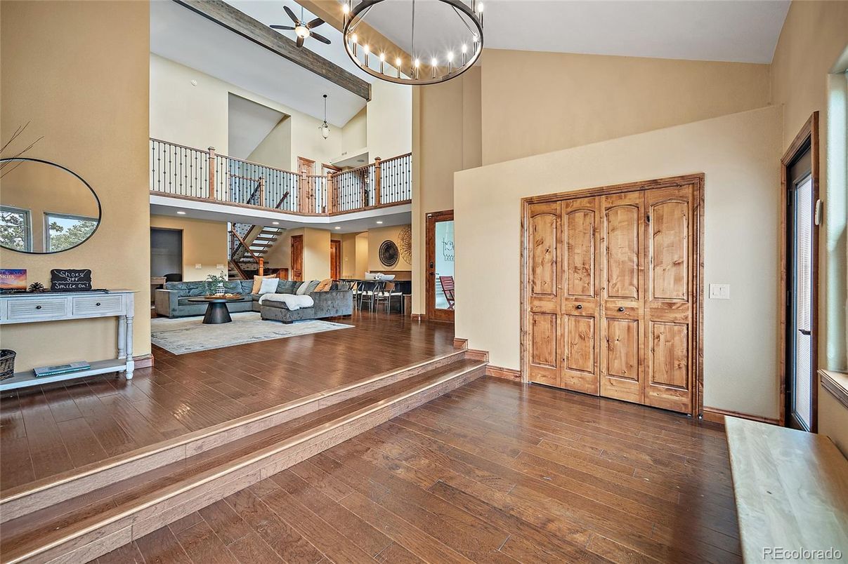 Chandelier, Interior, Pendant Lights, Wood Texture Flooring