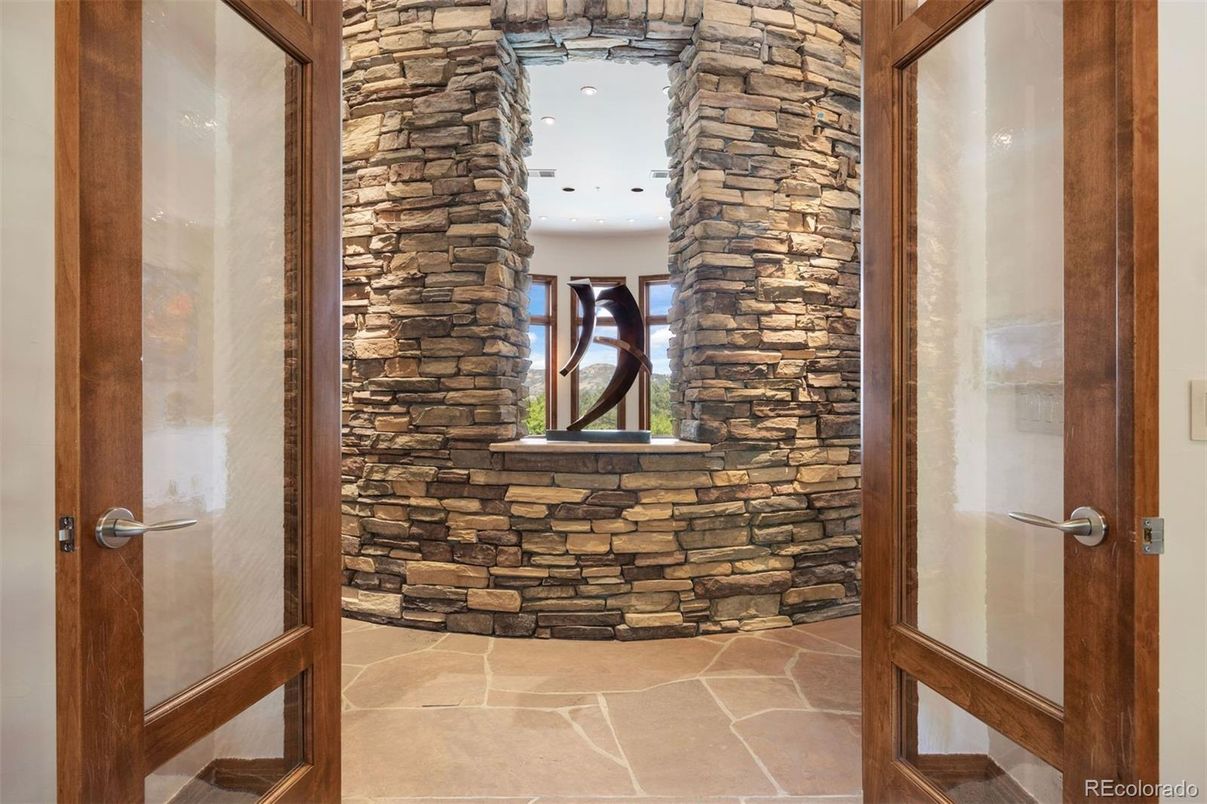 Interior, Recessed Lighting, Stone Walls