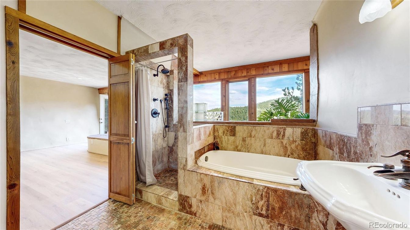 Bathroom, Interior, Wood Texture Flooring
