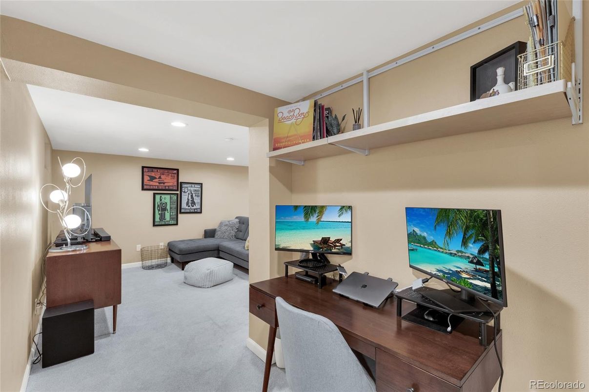 Home Office, Interior, Recessed Lighting