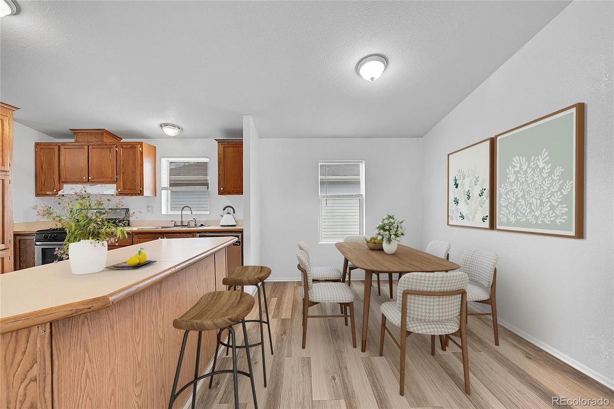 Dining room, Interior, Kitchen, Wood Texture Flooring