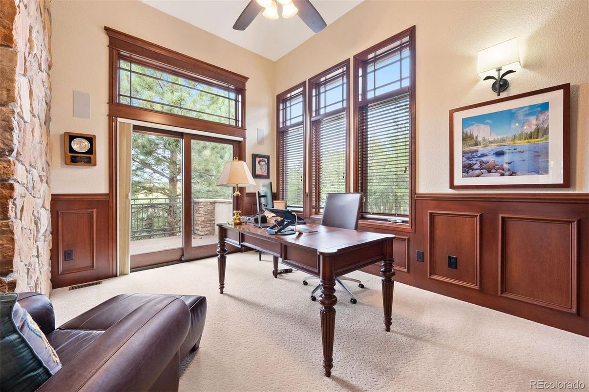 Home Office, Interior, Stone Walls