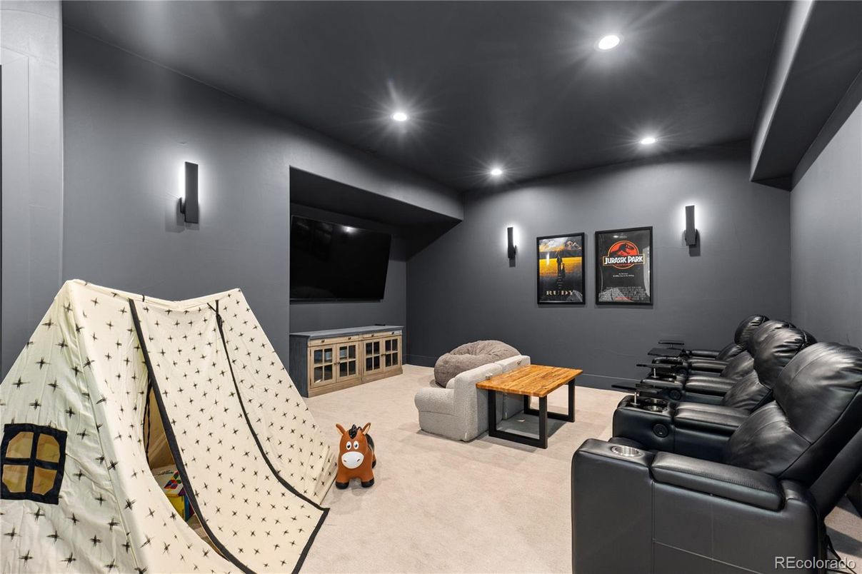 Home Theatre Room, Interior, Recessed Lighting, Theatre Room