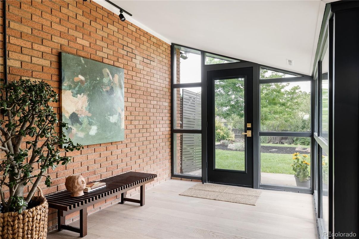 Interior, Stone Walls, Wood Texture Flooring