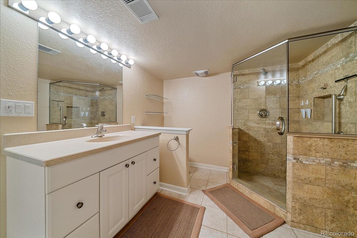 Bathroom, Dual Sink Vanities, Glass Shower, Interior