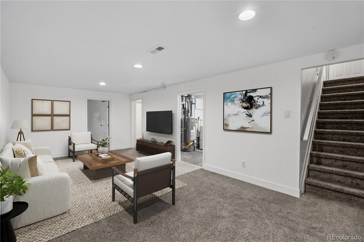 Interior, Living room, Recessed Lighting