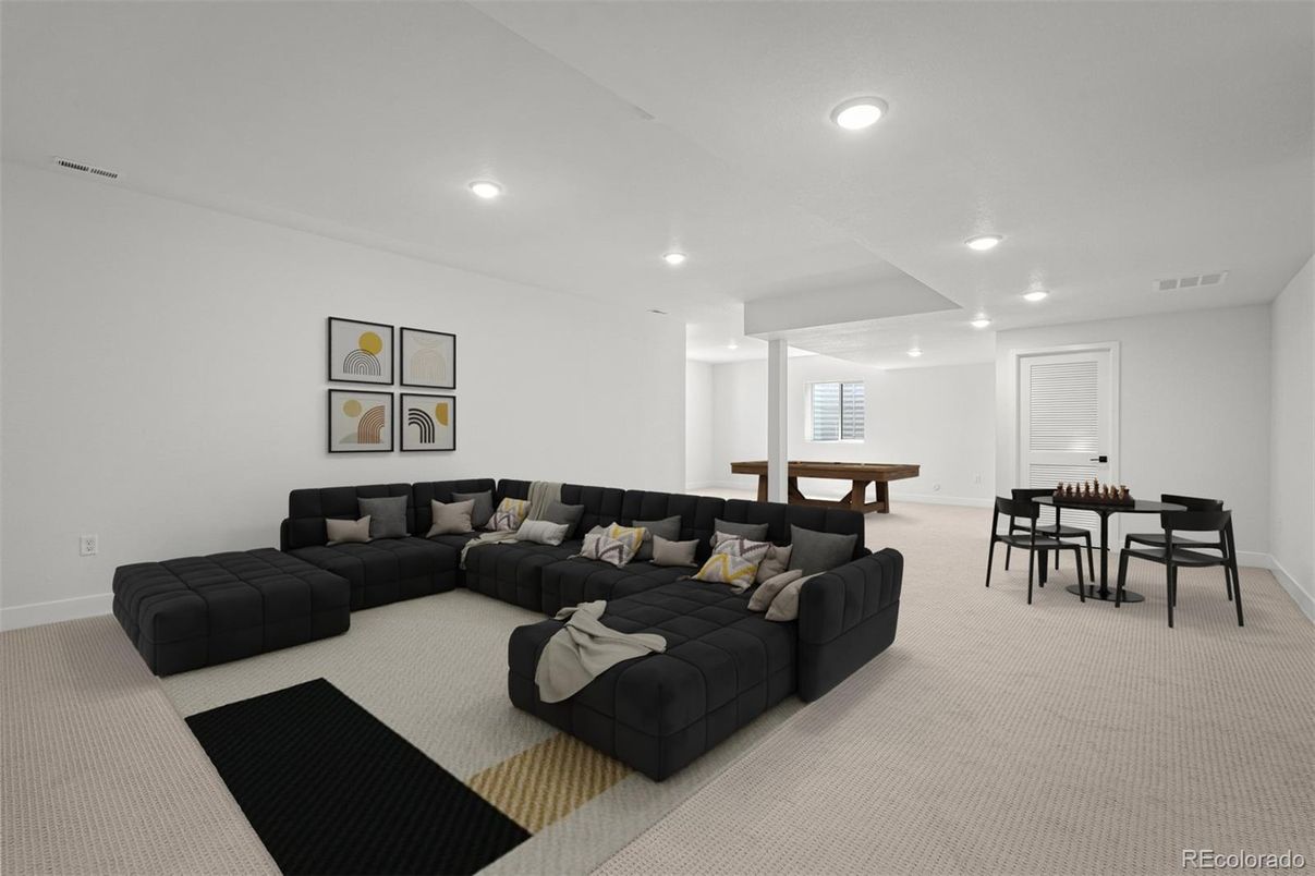 Dining room, Interior, Living room, Recessed Lighting