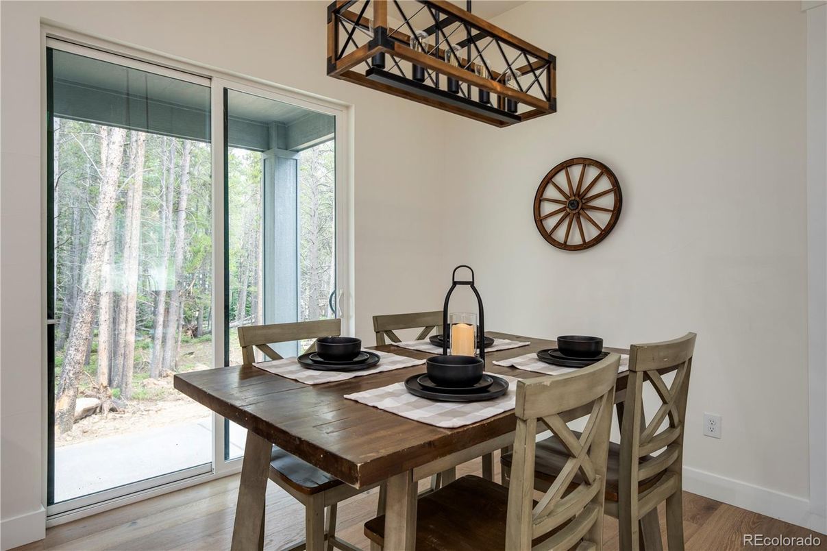 Dining room, Interior, Wood Texture Flooring