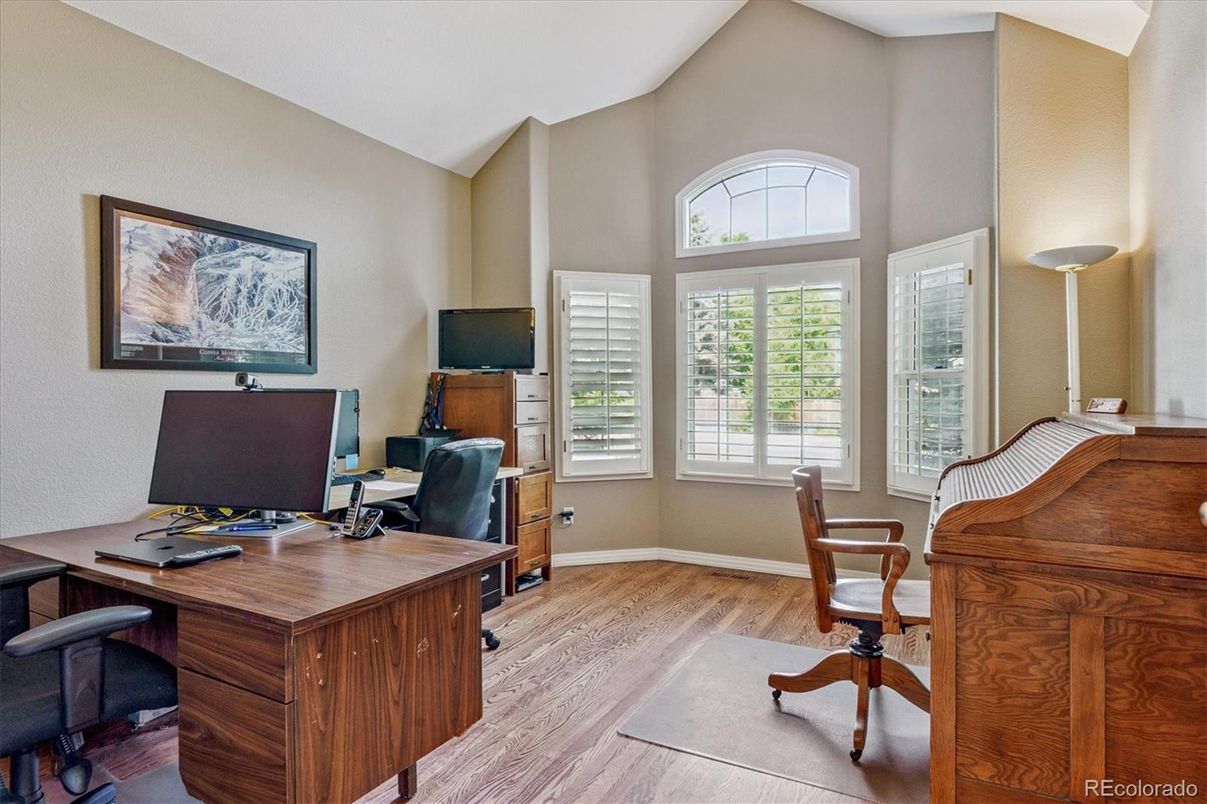 Home Office, Interior, Wood Texture Flooring