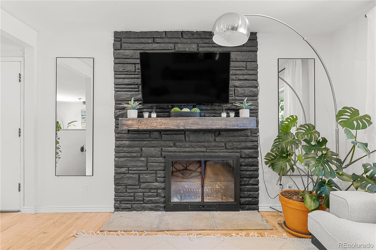 Fireplace, Interior, Wood Texture Flooring
