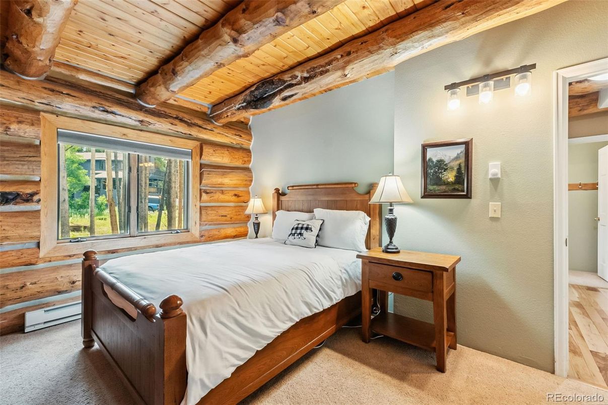 Bedroom, Interior, Wooden Beams, Wooden Ceilings, Wooden Walls