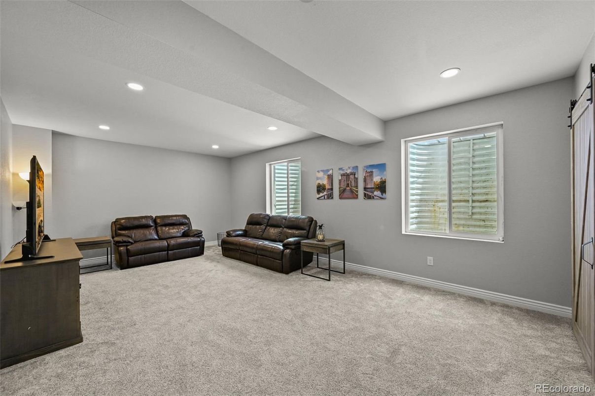 Interior, Living room, Recessed Lighting