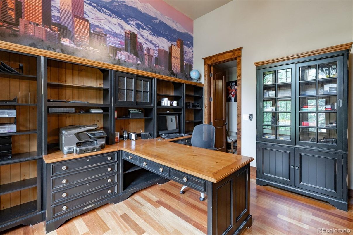Home Office, Interior, Wood Texture Flooring