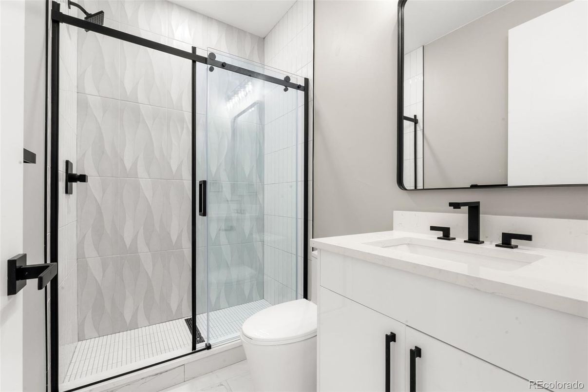 Bathroom, Glass Shower, Interior, Marble