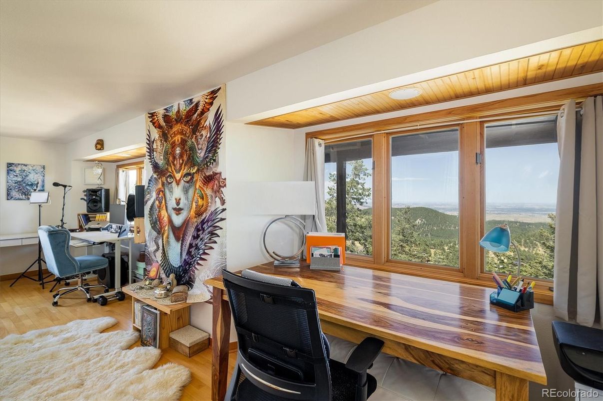 Home Office, Interior, Wood Texture Flooring